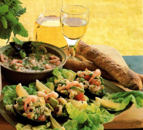 Avocado med rejer