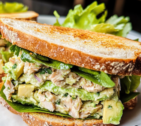 Avocado-tunsalat sandwich