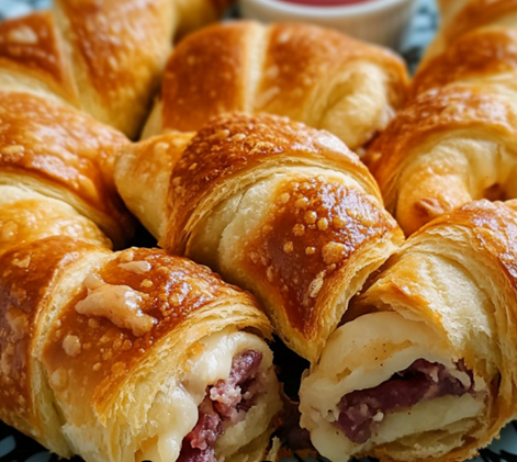 Bøf, ost og surkål i dejruller