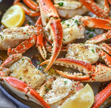Krabbekløer med hvidløg og citron
