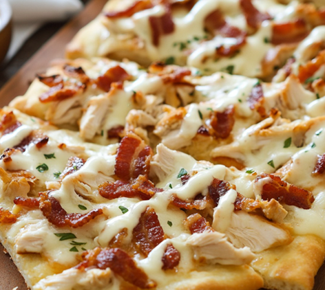 Kylling Bacon Ranch Fladbrød