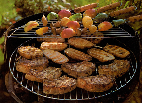 Marinerede svinekoteletter på grill