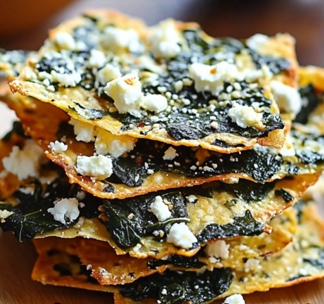 Middelhavs spinat- og fetachips