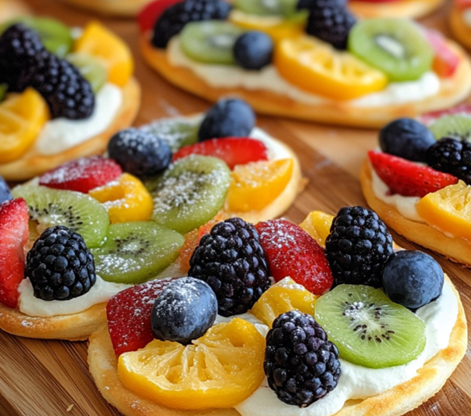 Små frugtpizzaer