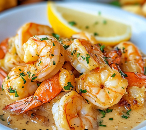 Smørstegte kreolske rejer