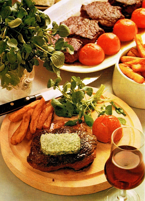 Bøf med kryddersmør