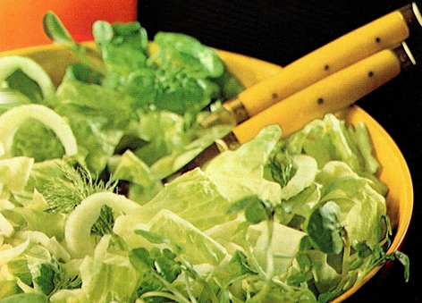Blandet grøn salat