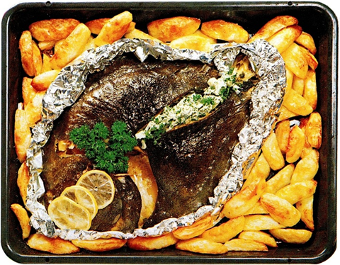 Pighvar med kryddersmør