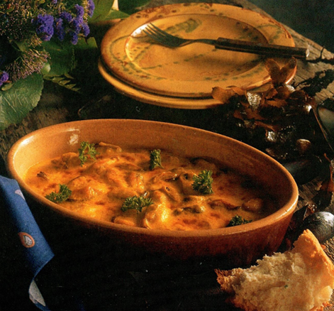 Gratinerede muslinger