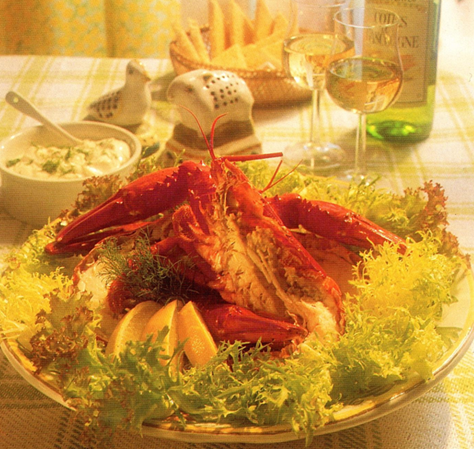 Kold hummer med mayonnaise