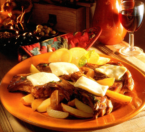 Lammekoteletter med mozzarella
