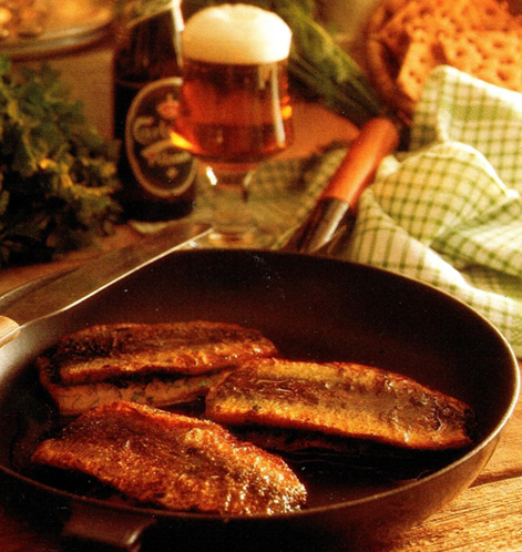 Stegte sild med fyld