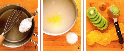 Appelsinsuppe med kiwi