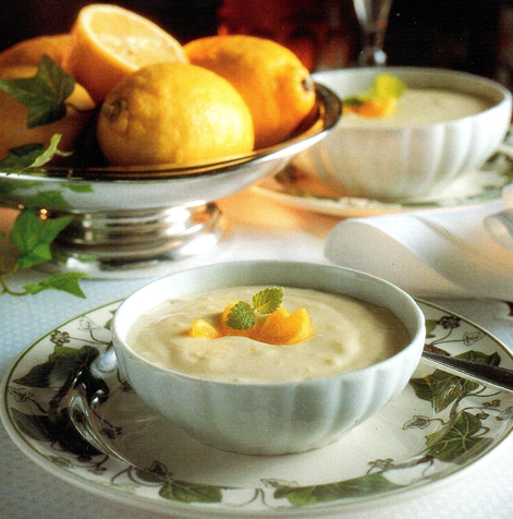 Citronbudding kold