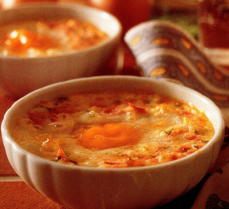 Cocotte med skinke og ost
