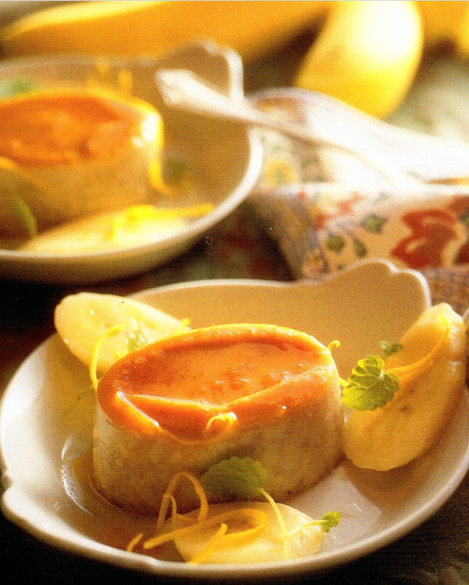 Crème caramel med banan