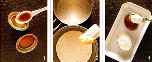 Crème caramel med banan