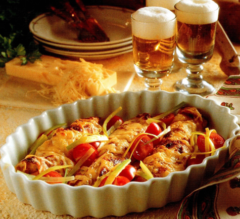 Crêpes med kylling