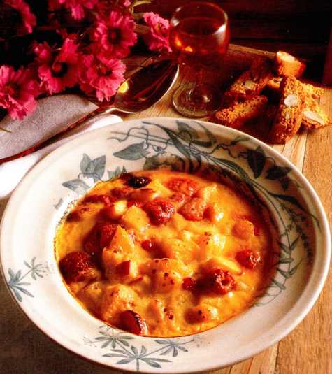 Gratin af sæsonens frugt