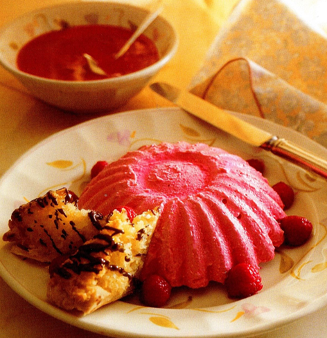 Hindbærsorbet-mousse