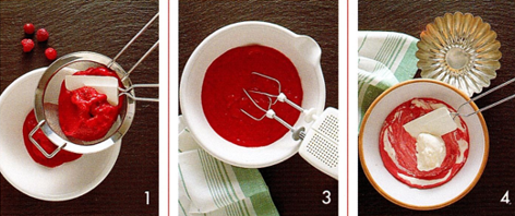 Hindbærsorbet-mousse