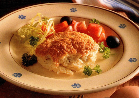 Hurtig oste og champignonsoufflé