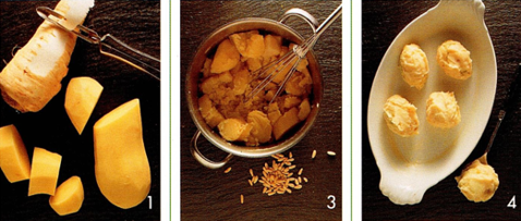 Kartoffelboller med pinjekerner