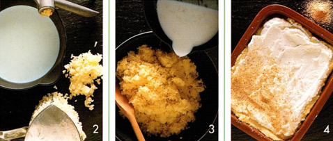 Kartoffelmosgratin under ostedække