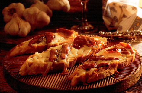 Mozzarella med parmaskinke