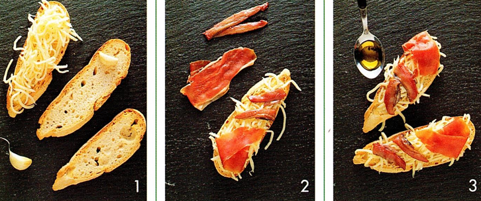 Mozzarella med parmaskinke