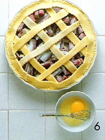 Rabarberpie med ternet låg