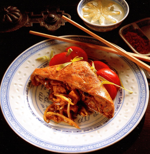 Thailandsk omelet med kylling