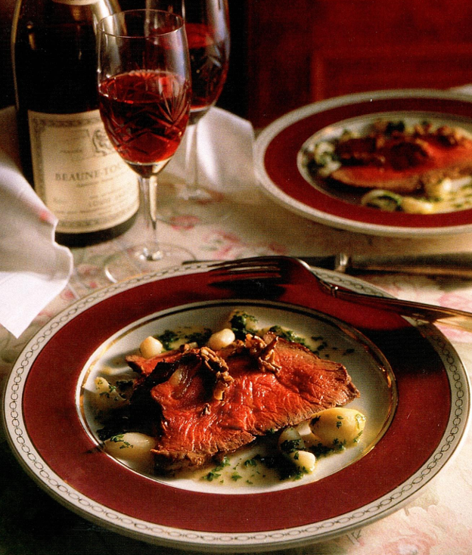 Champignonfyldt helstegt entrecôte