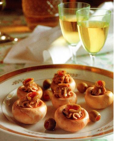 Fyldte champignon