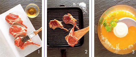 Grillede lammekoteletter