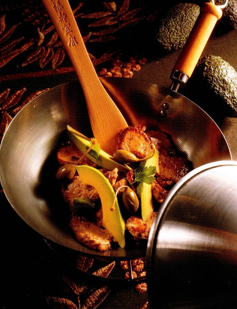 Gryde med svinemørbrad og avocado
