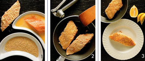 Laksefilet med sesamfrø