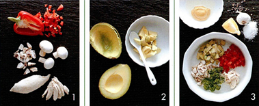 Marineret fyldt avocado