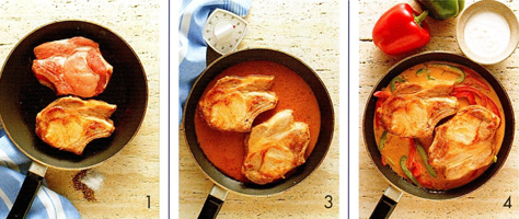 Paprika svinekoteletter