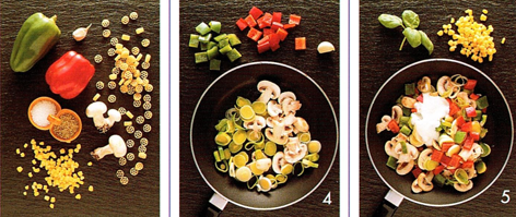 Pasta med konfettisovs