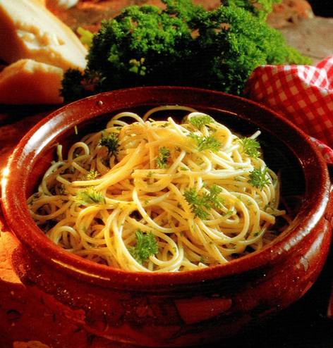 Pasta med persille og hvidløg