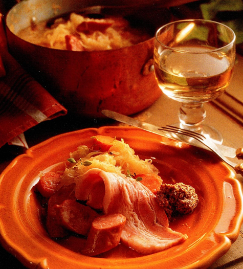 Pølsegryde med surkål som i Alsace