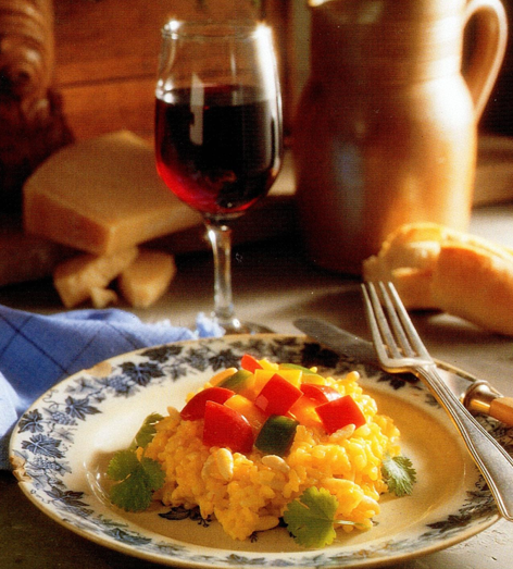 Risotto med vin og peberfrugt