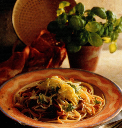 Spaghetti con salsa verde