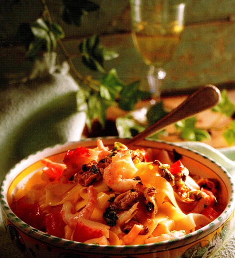 Tagliatelle med havets frugter