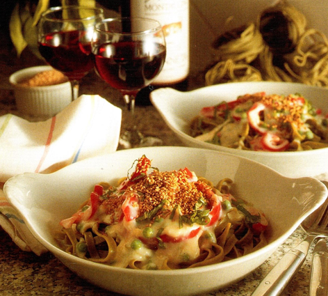 Tagliatelle med ostesovs