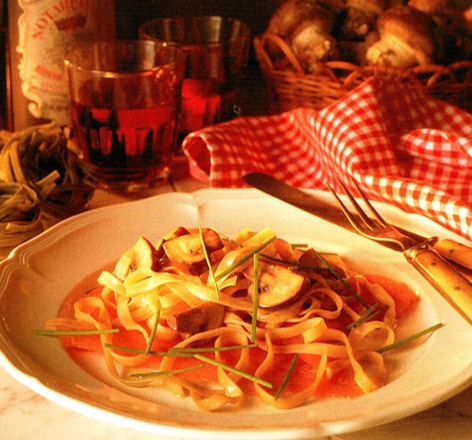 Tagliatelle med røget laks
