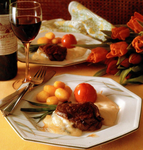 Tournedos med gorgonzolasovs