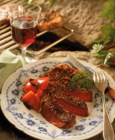 Vermouthbøffer fra grillen