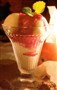 Mangoparfait med sovs af solbær